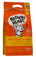 1.5公斤 Meowing Heads 卡通貓天然雞肉鮮魚成貓糧, 英國製造 (到期日: 10-2023) - 需要訂貨
